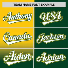 Green Gold Half Gradient Authentic Baseball Jersey 3