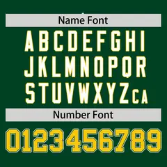 Green Gold Half Stripe Authentic Baseball Jersey 4