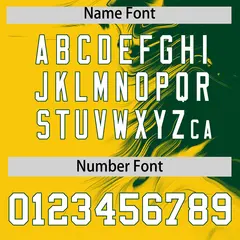 Green Gold Ink Pattern Authentic Baseball Jersey 4