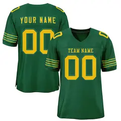Green Gold-Kelly Green Football Jersey 1