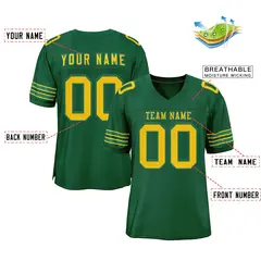 Green Gold-Kelly Green Football Jersey 2