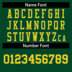 Green Gold-Kelly Green Football Jersey 4