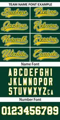 Green Gold Oakland City Nightscape Authentic Baseball Jersey 3