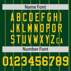 Green Gold Pinstripe Two-tone Side Authentic Baseball Jersey 4