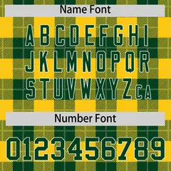 Green Gold Plaid Authentic Baseball Jersey 4
