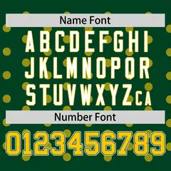 Green Gold Polka Dot Graffiti Authentic Baseball Jersey 4