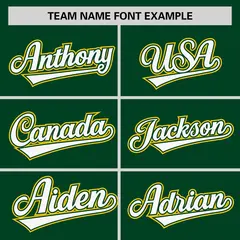 Green Gold Raglan Round-Neck Hockey Jersey 3