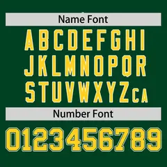Green Gold Raglan Round-Neck Hockey Jersey 4