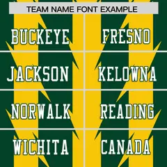 Green Gold Razr Stripe Graffiti Pattern Flag Football Jersey 3