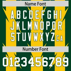 Green Gold Razr Stripe Graffiti Pattern Flag Football Jersey 4