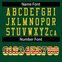 Green Gold-Red Classic Style Authentic Football Jersey 4