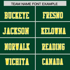 Green Gold Shoulder Cut Two-Tone Flag Football Jersey 3