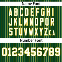 Green Gold Stripe Authentic Pullover Baseball Jersey 4