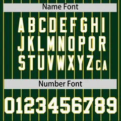Green Gold Stripe Raglan Sleeves Fashion Baseball Jersey 4