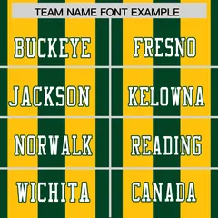 Green Gold Thick Stripe Authentic Football Jersey 3