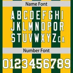 Green Gold Thick Stripe Authentic Football Jersey 4