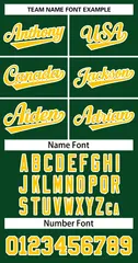 Green Gold-White Classic Basketball Jersey 2