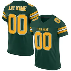 Green Gold-White Classic Mesh Football Jersey 1