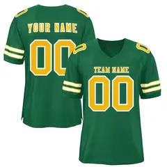 Green Gold-White Classic Mesh Football Jersey 1