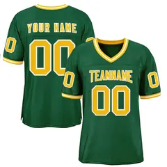 Green Gold-White Classic Style Authentic Football Jersey