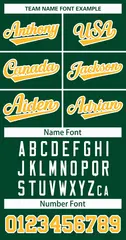Green Gold-White Classic Style Hockey Jersey 3