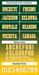 Green Gold-White Gradient Fashion Team Football Jersey 3