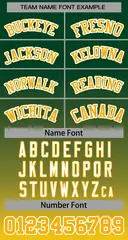 Green Gold-White Gradient Stripe Baseball Jersey 3