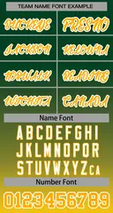 Green Gold-White Gradient Stripe Baseball Jersey 3