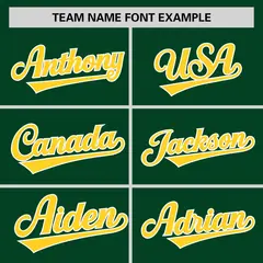Green Gold-White Raglan V-Neck Hockey Jersey 3
