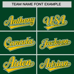 Green Gold White Star Series Lace-Up Neck Hockey Jersey 3