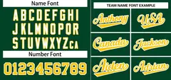 Green Gold-White Stripe Raglan Baseball Jersey 3