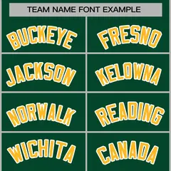 Green Gold-White Varsity Full-Snap Letterman Jacket 3