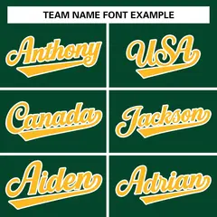 Green Gold-White Varsity Full-Snap Letterman Jacket 3
