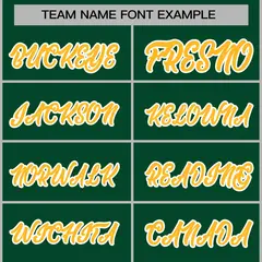 Green Gold-White Varsity Full-Snap Letterman Jacket 5