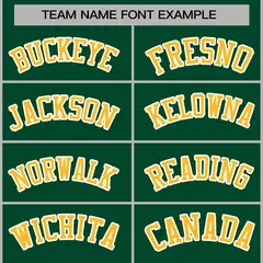 Green Gold-White Varsity Full-Snap Letterman Jacket 5