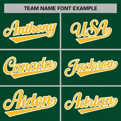 Green Gold-White Varsity Full-Snap Letterman Jacket 5