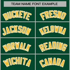Green Gold-White Varsity Full-Snap Letterman Jacket 5