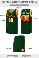 Green Gradient Font Sports Uniform Basketball Jersey 2