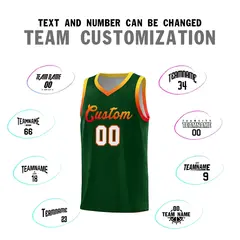 Green Gradient Font Sports Uniform Basketball Jersey 3