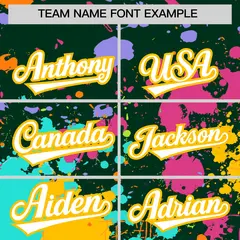 Green Graffiti Fashion Baseball Jersey For Women 3