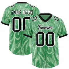 Green Graffiti Pattern Authentic Football Jersey