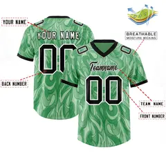 Green Graffiti Pattern Authentic Football Jersey 2
