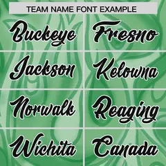 Green Graffiti Pattern Authentic Football Jersey 3