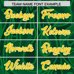 Green Graffiti Pattern Authentic Football Jersey 3