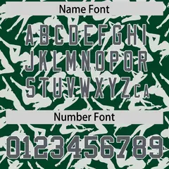 Green Gray Graffiti Pattern Authentic Baseball Jersey 4