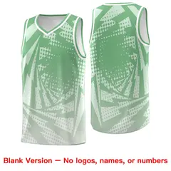 Green Gray Lightning Halftone Dot Basketball Jersey 6
