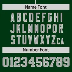 Green Gray Phonetic Rhythm Authentic Baseball Jersey 4