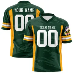 Green Gray Scratch Pattern Authentic Football Jersey