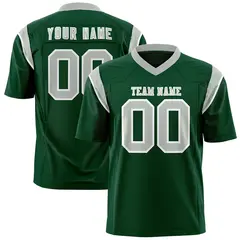 Green Gray Shoulder Cut Two-Tone Flag Football Jersey 1