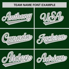 Green Gray Thorns Ribbed Authentic Classic Baseball Jersey 3
